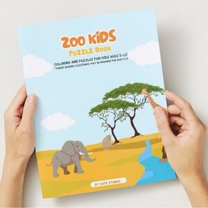 Printed Zoo kids coloring book